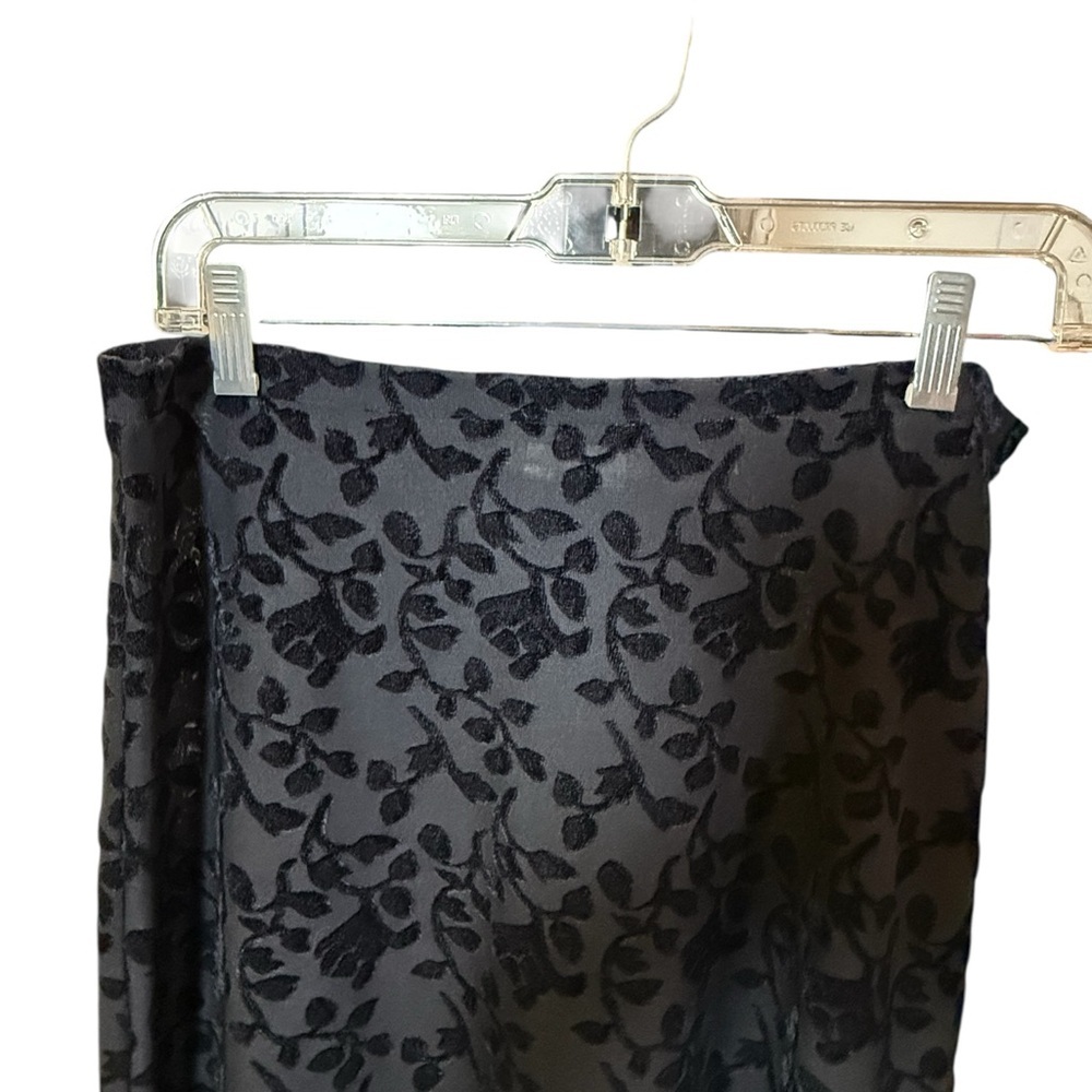 Huis Clos Collection Floral Jacquard Maxi Skirt Set Black Velvet Size 12 - Picture 5 of 11